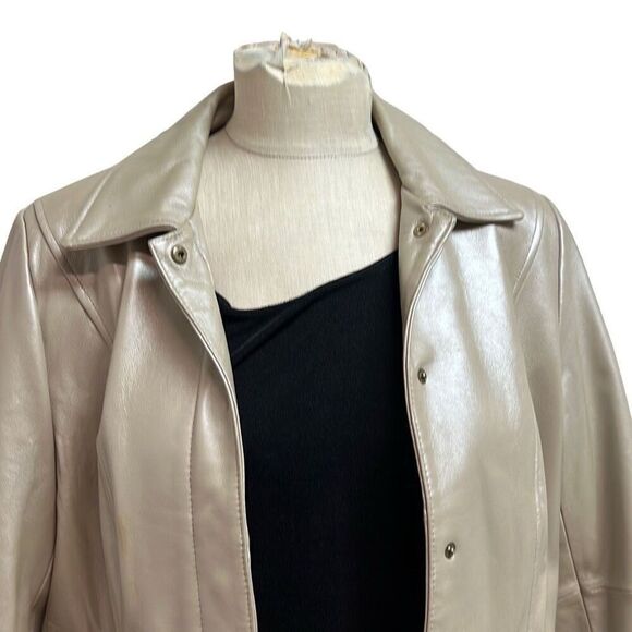 Bradley Bradley Bayou champagne Leather Jacket Size Small - Picture 4 of 10